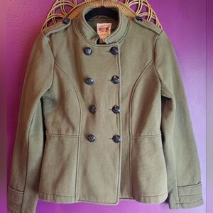 American Eagle Olive Green Peacoat